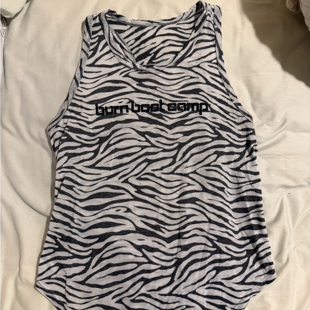 Burn Boot Camp Zebra Print Tank Top